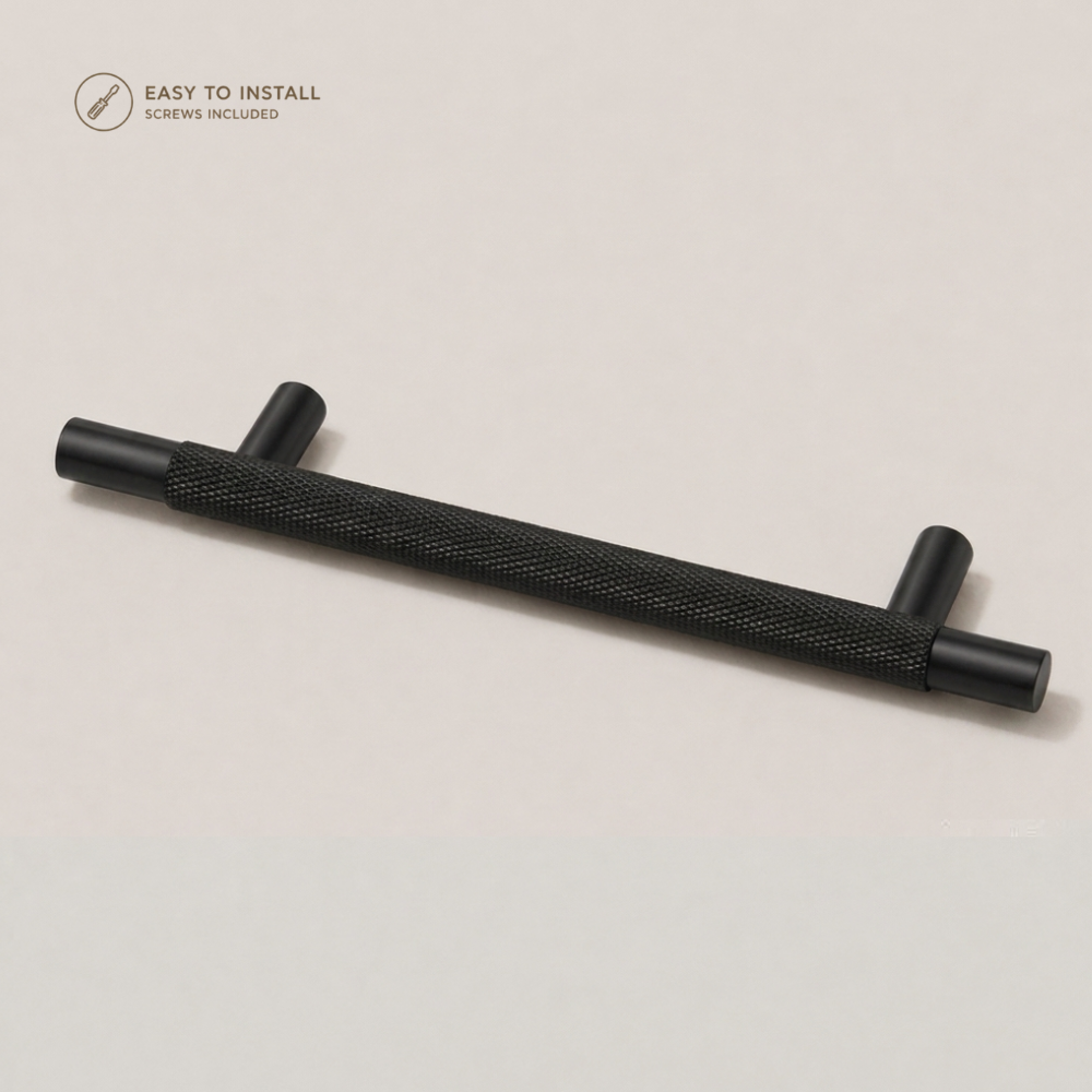 Aura T-Bar Cabinet Pull - Matte Black