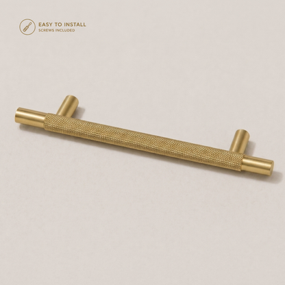 Aura T-Bar Cabinet Pull - Brass