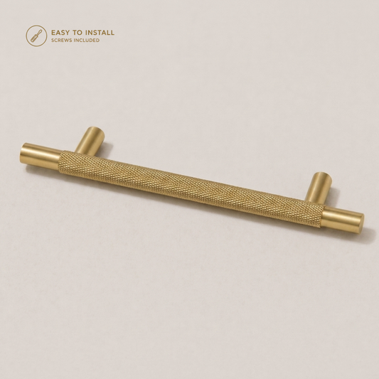 Aura T-Bar Cabinet Pull - Brass