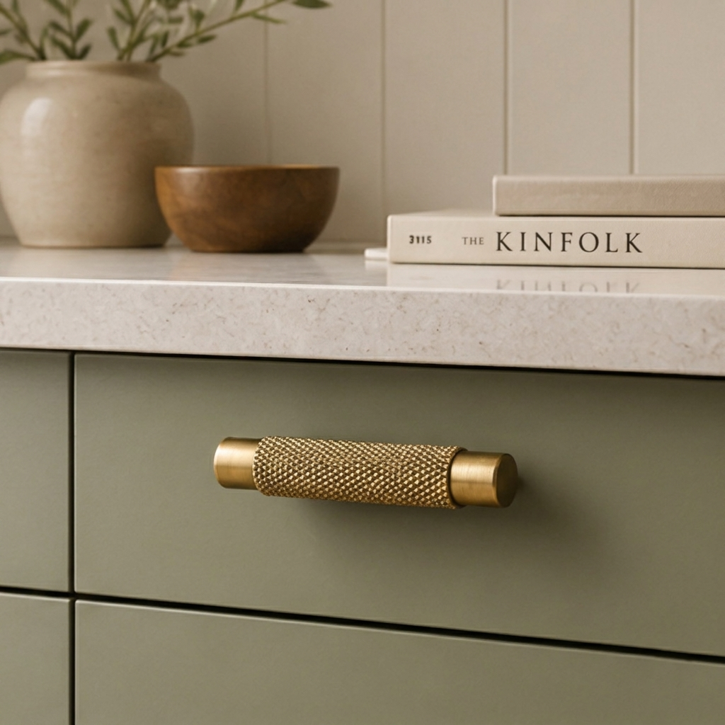 Aura Single T-Bar Cabinet Pull - Brass