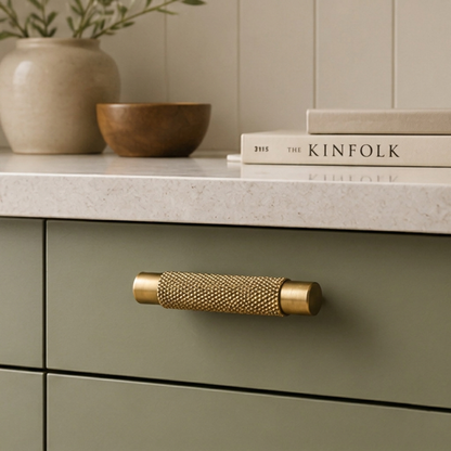 Aura Single T-Bar Cabinet Pull - Brass
