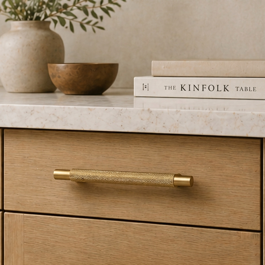 Aura T-Bar Cabinet Pull - Brass
