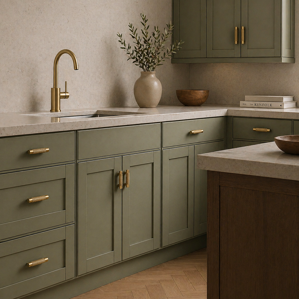 Aura Single T-Bar Cabinet Pull - Brass