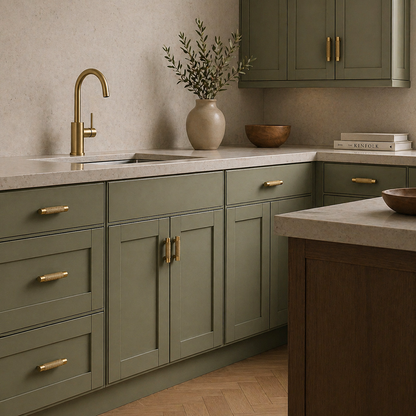Aura Single T-Bar Cabinet Pull - Brass