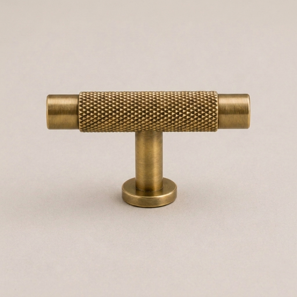 Aura Single T-Bar Cabinet Pull - Brass