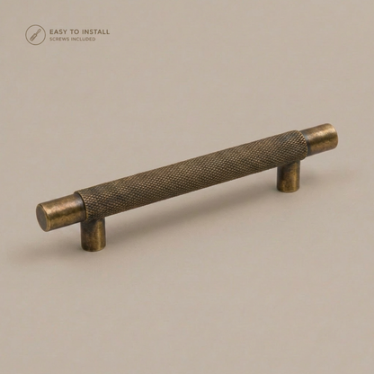 Aura T-Bar Cabinet Pull - Aged Brass