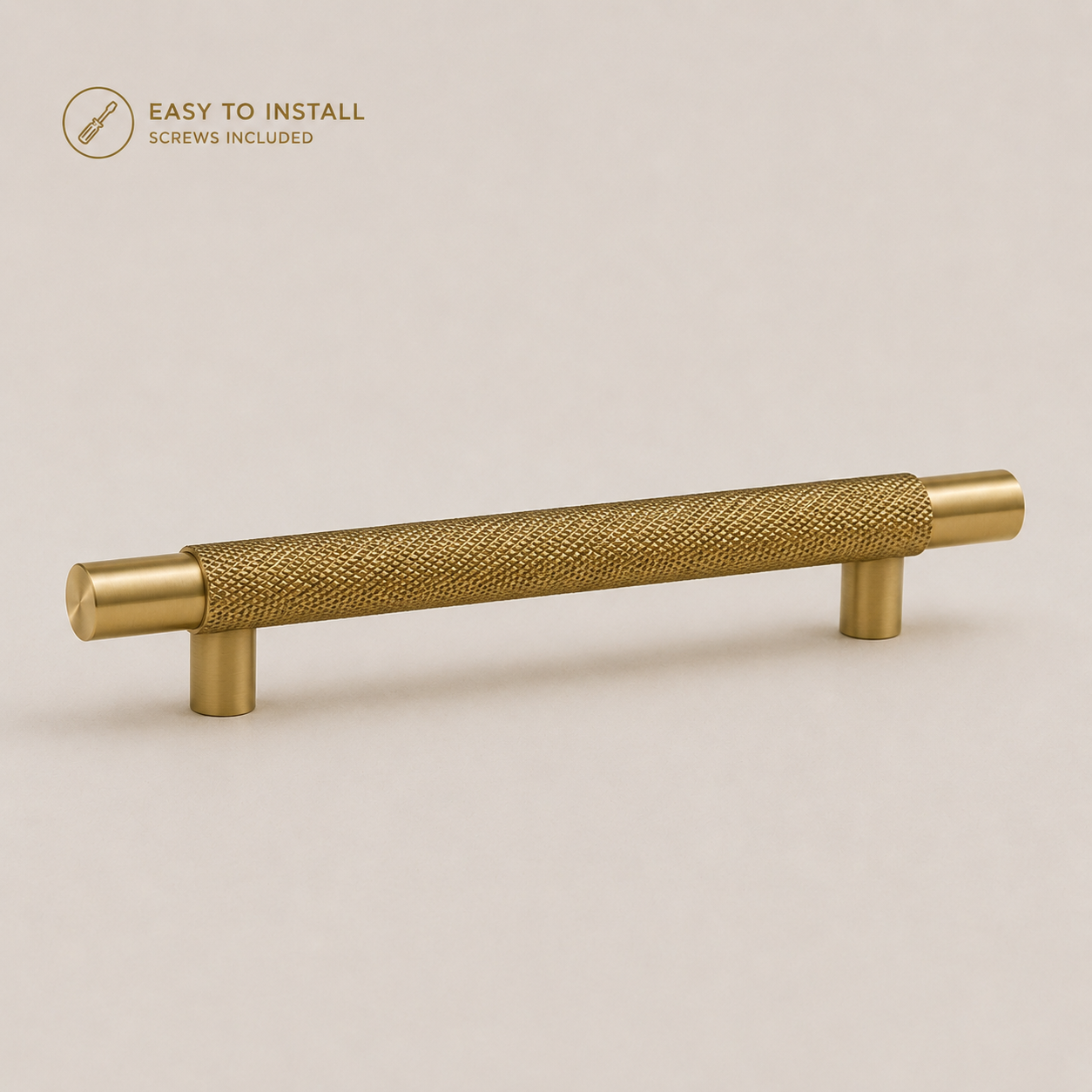 Aura T-Bar Cabinet Pull - Brass