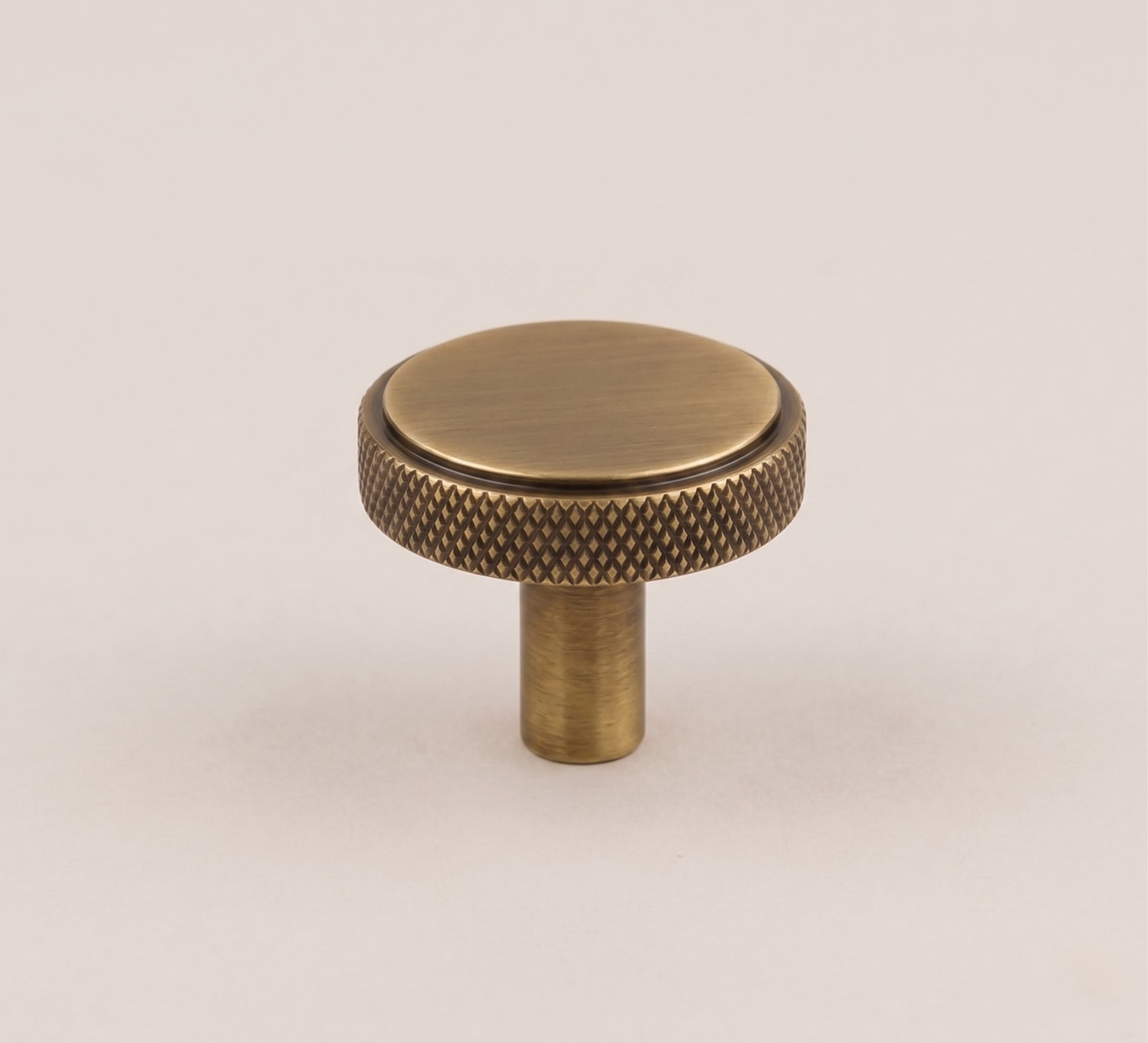 Linea Shaker Cabinet Knob - Aged Brass