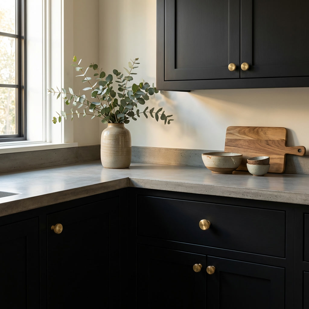 Linea Shaker Cabinet Knob - Aged Brass