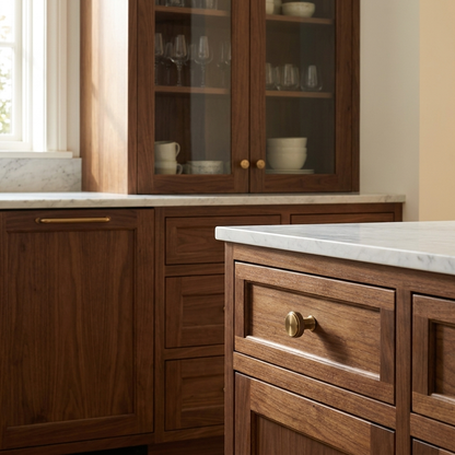 Linea Shaker Cabinet Knob - Aged Brass