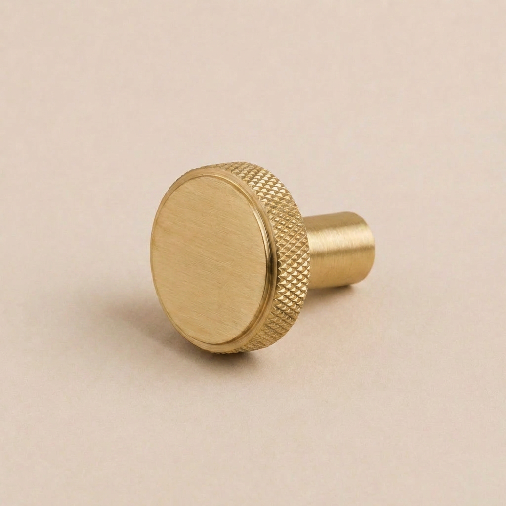 Linea Shaker Cabinet Knob - Aged Brass