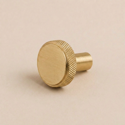 Linea Shaker Cabinet Knob - Aged Brass