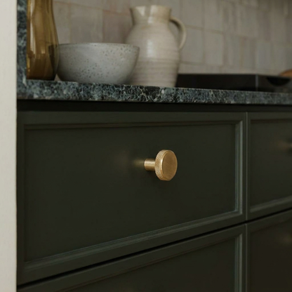 Linea Shaker Cabinet Knob - Brass