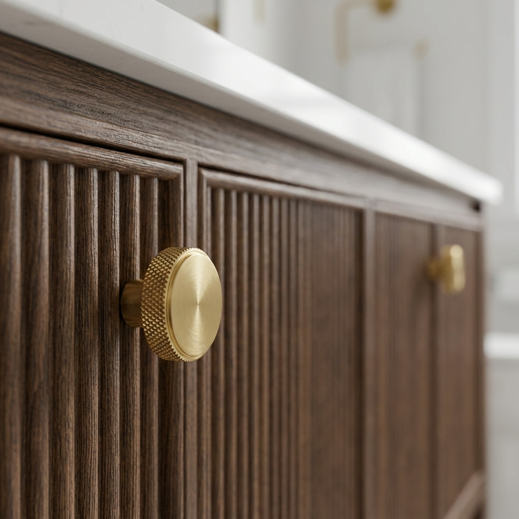 Linea Shaker Cabinet Knob - Brass