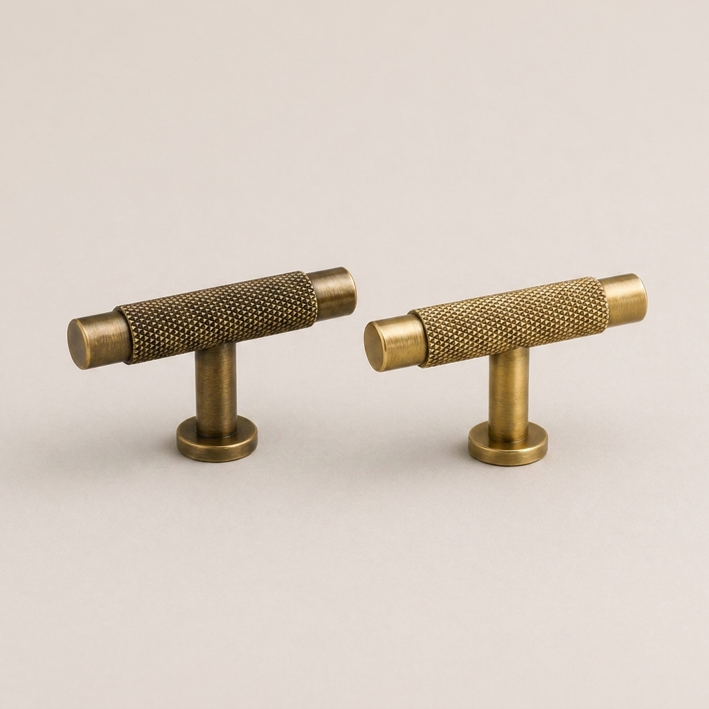 Aura Single T-Bar Cabinet Pull - Brass